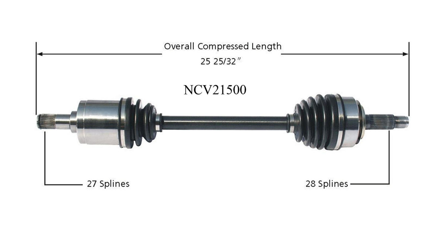 Eje CV del lado del conductor para Acura TSX 2004-2006.