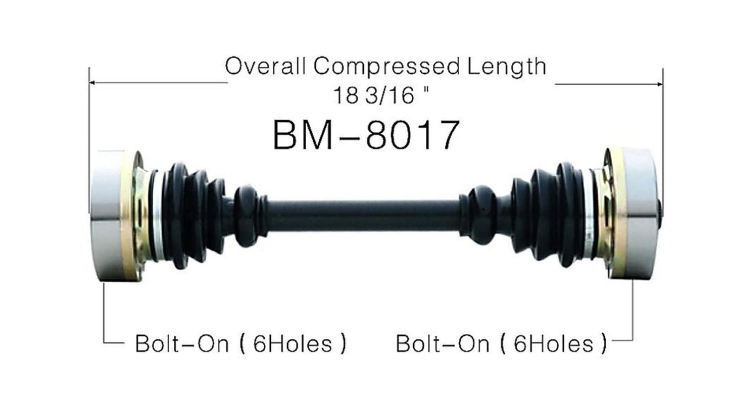 Rear Left or Right CV Drive Axle Shaft Fits BMW 525i 530i 535i 1989-1995