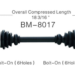 Eje de transmisión CV trasero izquierdo o derecho para BMW 525i 530i 535i 1989-1995