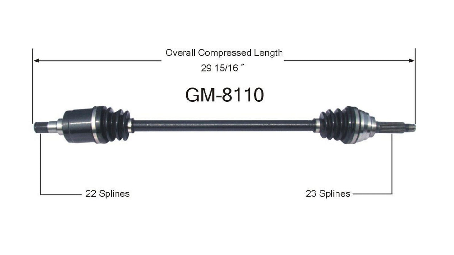 Brand New Front Pass Side CV Axle Fits Chevy Sprint 85-88 MANUAL TRANSMISSION!