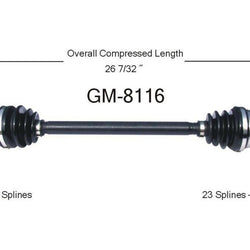 Nuevo eje de transmisión CV para Chevrolet Sprint M/T 1985-88 delantero D