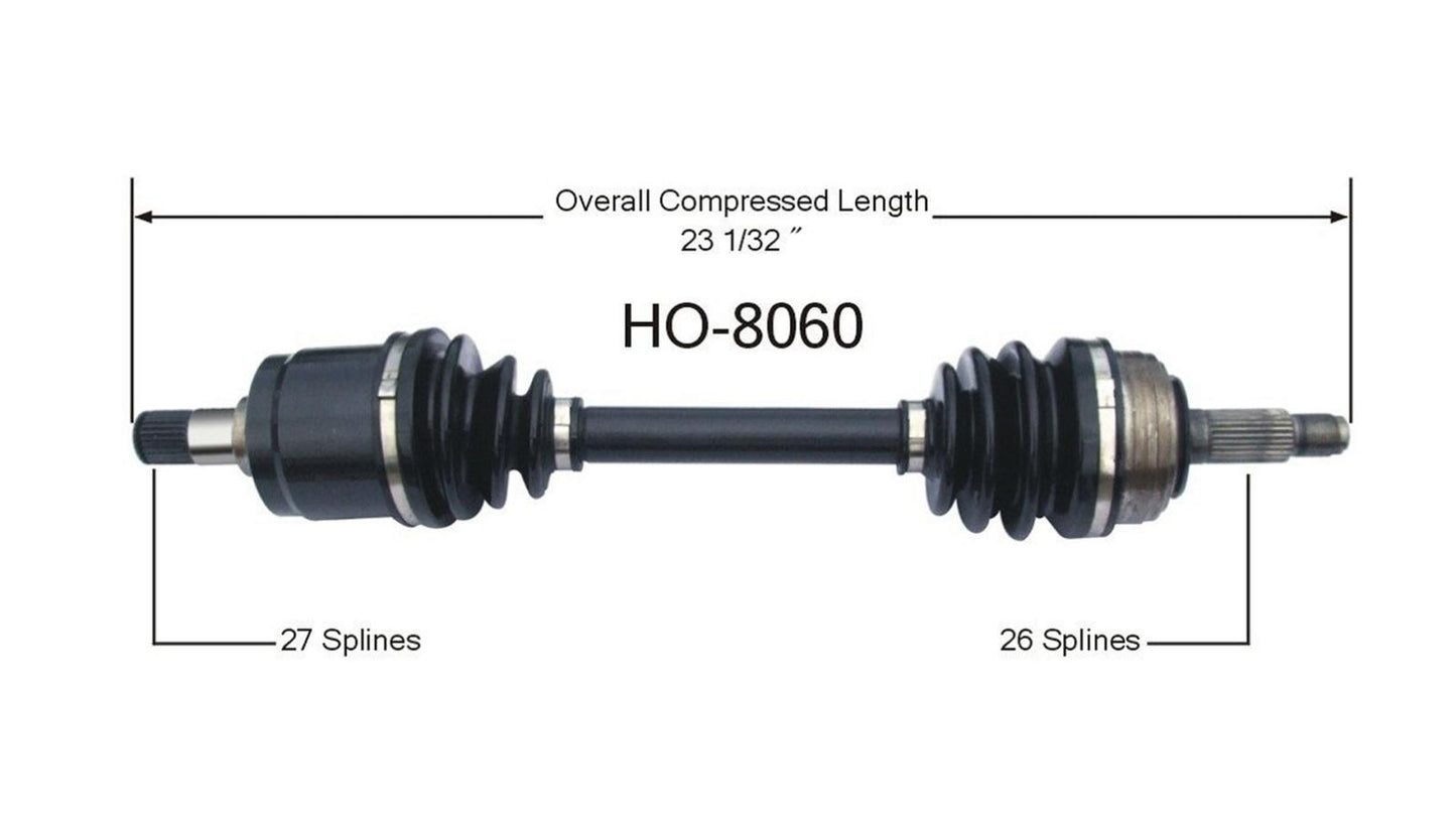 CV Drive Axle Shaft Fits Acura Integra 1986-89 Front Passenger Side