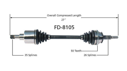 Brand New Front Passenger Side CV Axle Fits Windstar 01-03