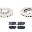 for 87-93 D50 RWD 87-96 Mighty MAX Rear Wheel Drive Front Brake Rotor Brake Pads