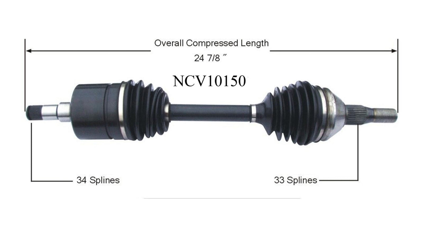 Brand New Front Passenger Side CV Axle Buick Oldsmobile Cadillac Pontiac