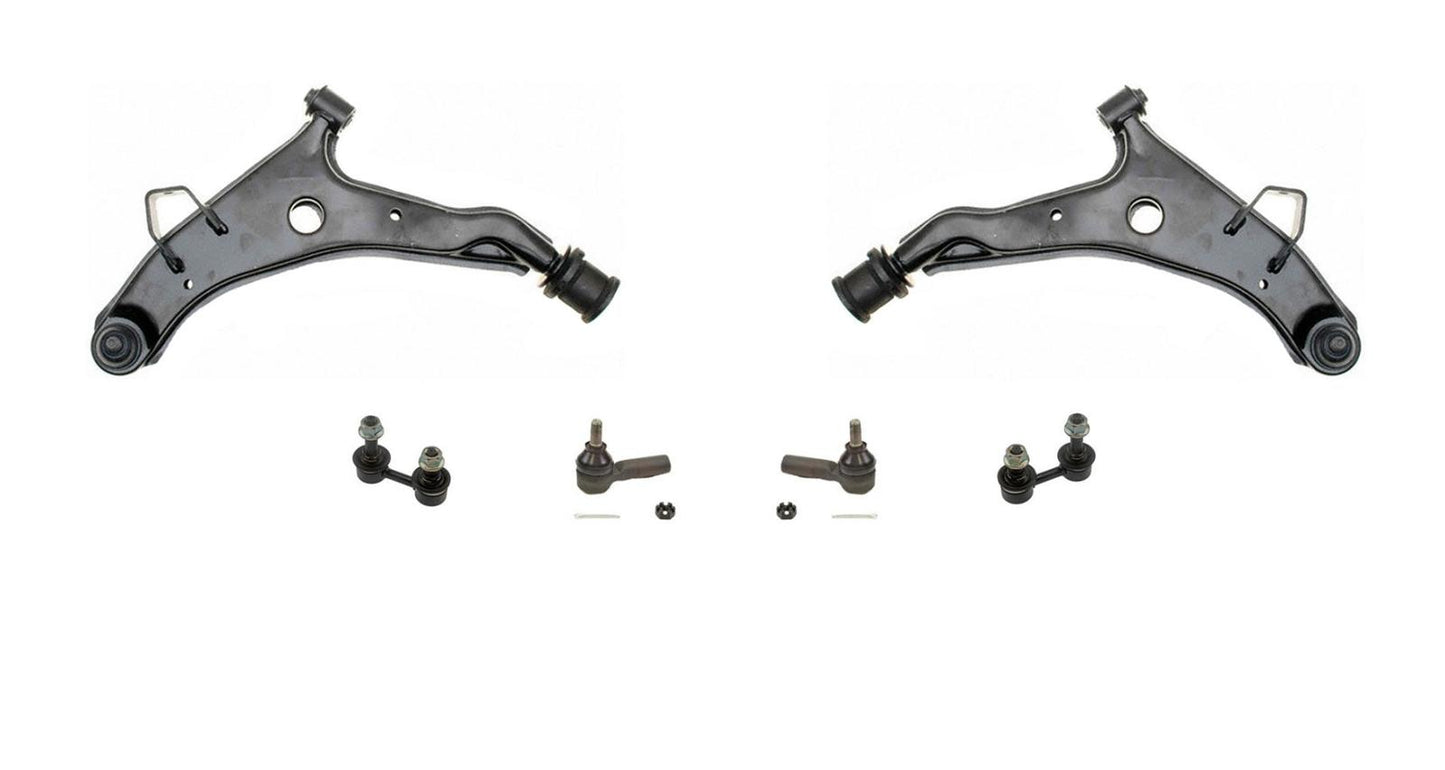 Front Lower Control Arms w/ Tie Rods & Links For 1990-1994 Mitsubishi Eclipse