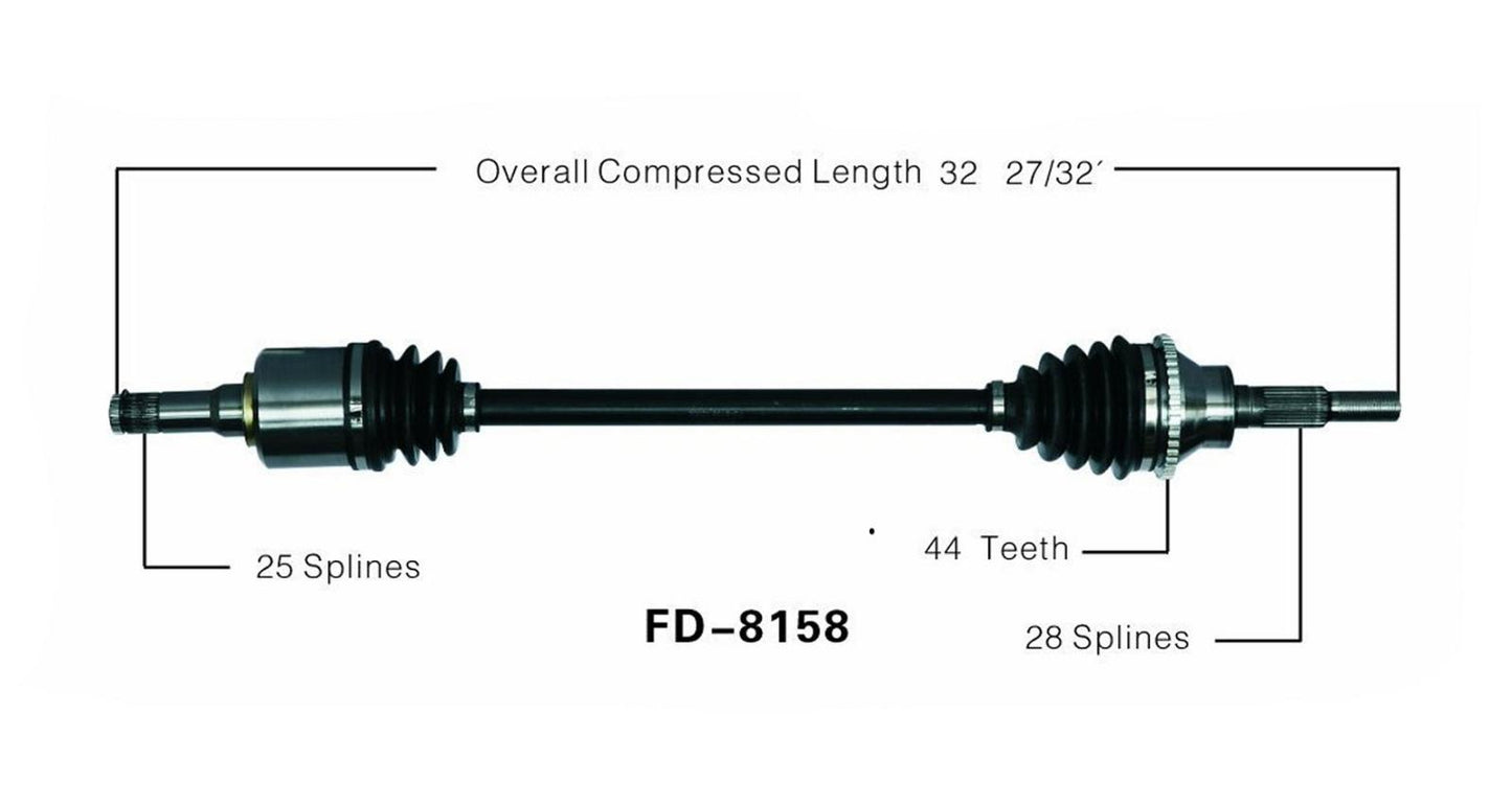 CV Drive Axle Shaft Fits Ford Edge Lincoln MKX AWD 2007-10 Rear D