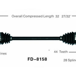 New CV Drive Axle Shaft Fits Ford Edge Lincoln MKX AWD 2007-10 Rear D