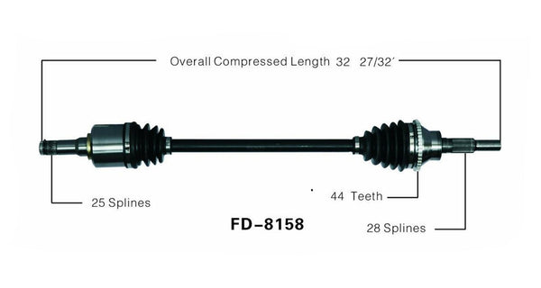 New CV Drive Axle Shaft Fits Ford Edge Lincoln MKX AWD 2007-10 Rear D