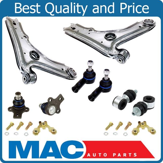 Control Arms Arm Ball Joints Stabilzer Links Tie Rod 95-02 VW Cabrio 8Pc Kt 151K