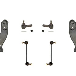 (2) Lower Control Arm w/ Ball Joints & Tie Rods 6Pc Kit For Mazda Protege 99-00