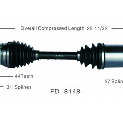 New CV Drive Axle Shaft Fits Ford Edge Lincoln MKX [AWD & FWD] 2007-14 Front D