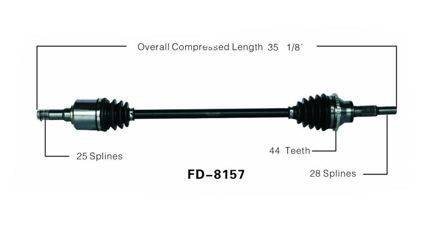 New CV Drive Axle Shaft Fits Ford Edge Lincoln MKX AWD 2007-10 Rear P