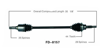 New CV Drive Axle Shaft Fits Ford Edge Lincoln MKX AWD 2007-10 Rear P