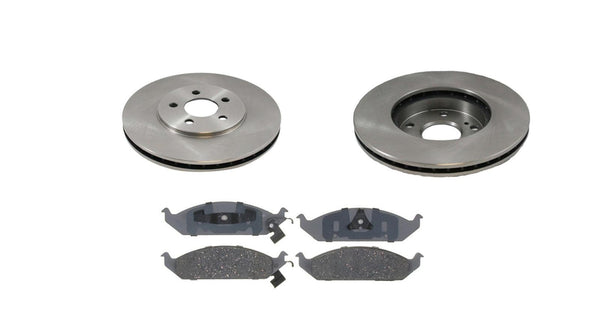 Quality Brand (2) 5361 Front Disc Brake Rotor With CD650 Ceramic Pads