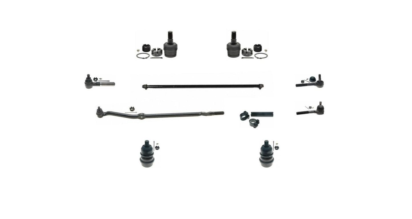 97-06 Fits Wrangler Drag Link Tie Rod Rods Ball Joints Sleeves 10 Pc Kit