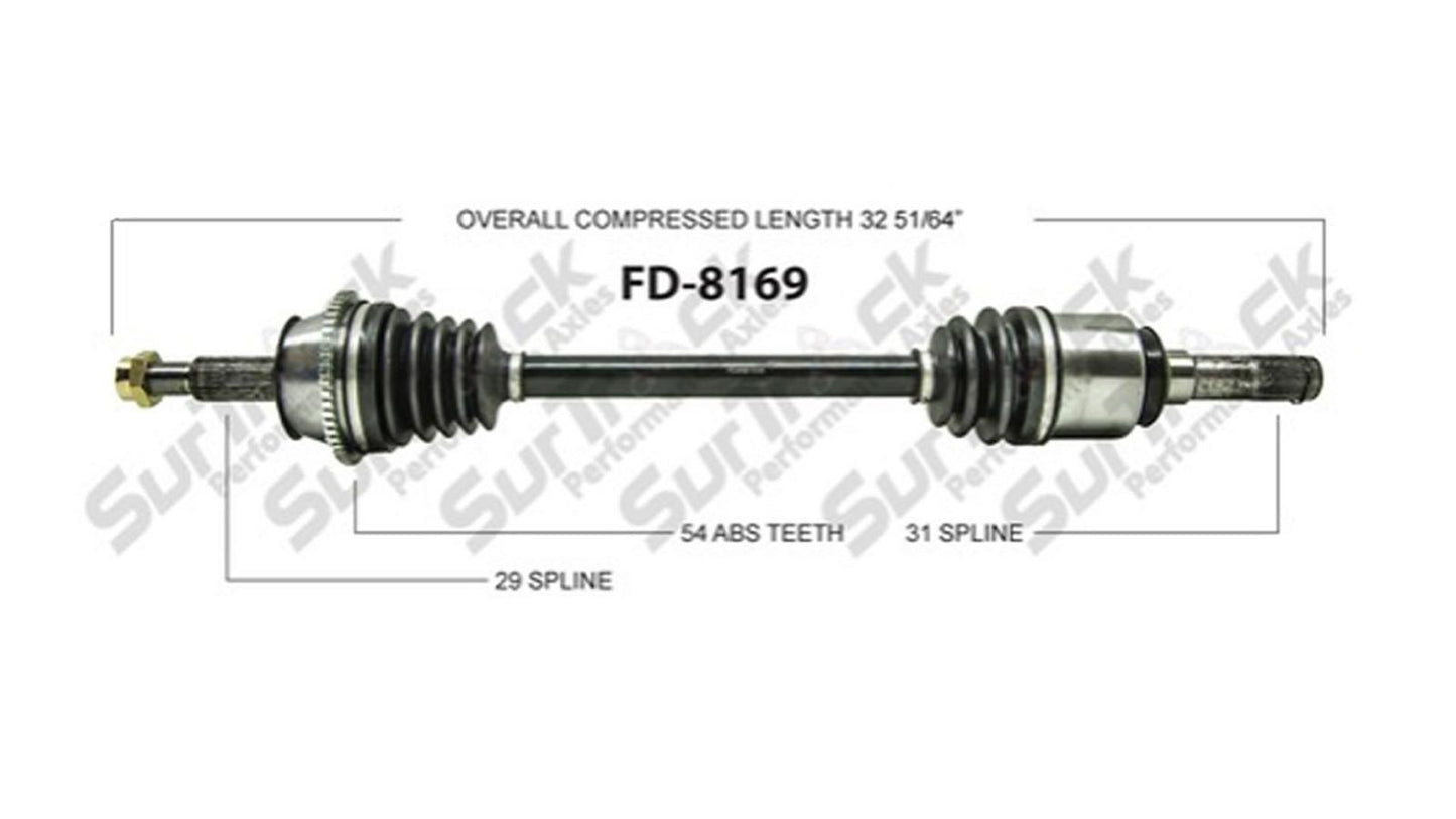 FD8169 New Rear Passengers Side CV Drive Axle Call Check Info