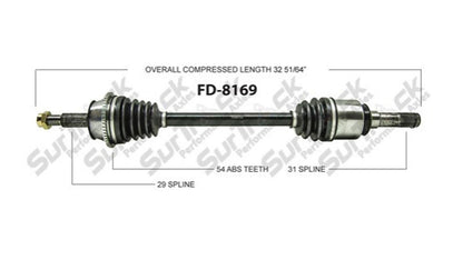 FD8169 New Rear Passengers Side CV Drive Axle Call Check Info