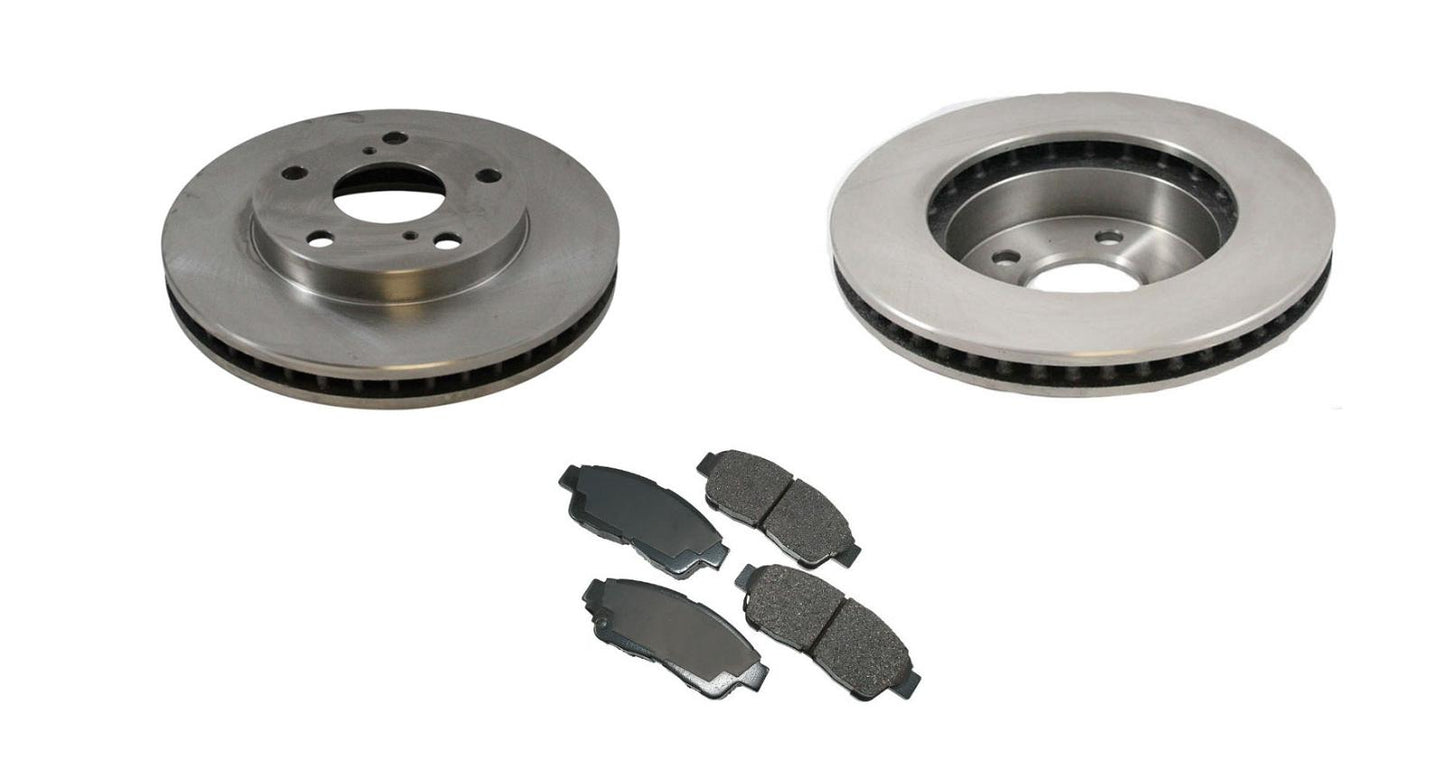 Fits 1992-1999 Toyota Camry 2.2L Front Disc Brake Rotors & Ceramic Brake Pads