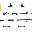 Front Links Tie Rods Ball Joints For 08-10 F250 F350 Super Duty Rear Wheel Drive