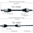 Front Complete CV Drive Shaft Axles for Toyota Sienna All Wheel Drive 4x4 04-10