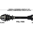 POL7005 (1) L or R Front CV Shaft Assembly Fits Polaris Sportsman 400 500 700