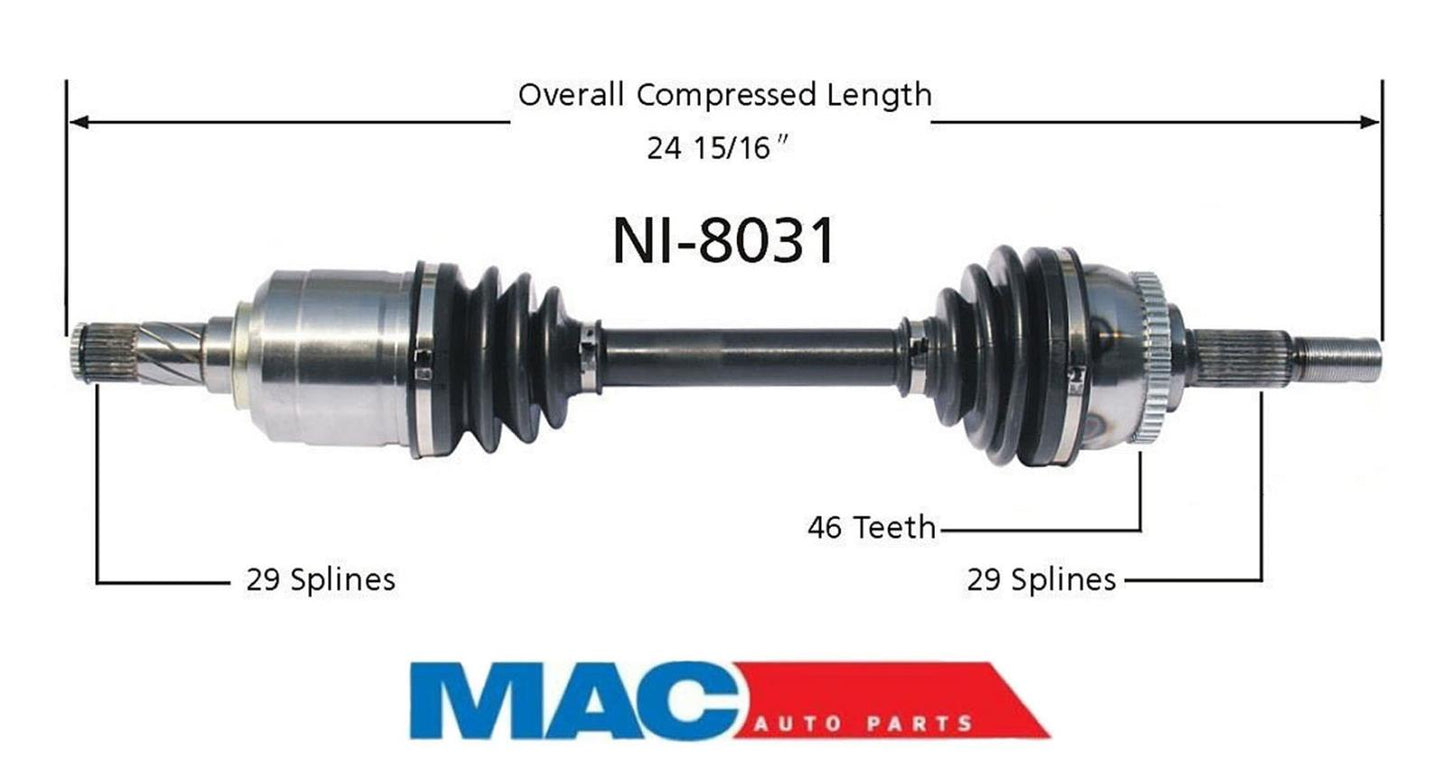 Eje de transmisión CV para Infiniti I30 Nissan Maxima 1995-99 lado del conductor delantero MT