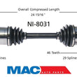 CV Drive Axle Shaft Fits Infiniti I30 Nissan Maxima 1995-99 Front Driver Side MT