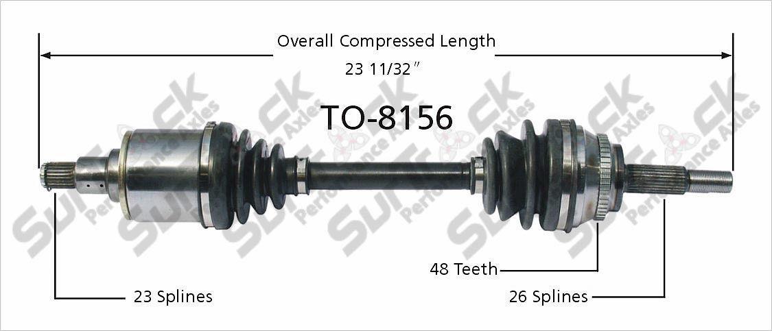 Se adapta a 01-05 Rav4 AWD 4x4 lado del conductor delantero TO-8156 CV eje - nuevo, izquierdo 