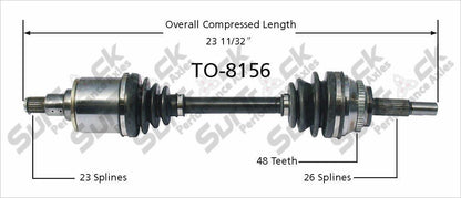 Se adapta a 01-05 Rav4 AWD 4x4 lado del conductor delantero TO-8156 CV eje - nuevo, izquierdo 