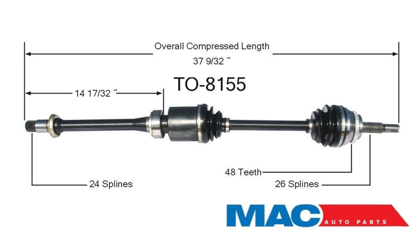 Toyota CV Drive Axle Shaft Brand New Premium Quality
