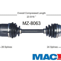 Nuevo eje de transmisión CV para Mazda 323, Mercury Capri (Turbo) 1988-94 delantero D