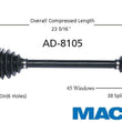 Nuevo eje de transmisión CV para Audi A4 QUATTRO 02-08 lado del conductor delantero M/T NO FTZ