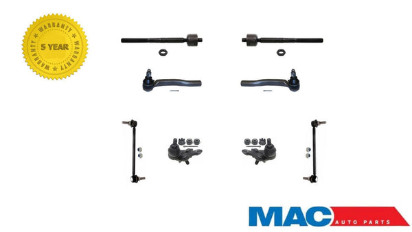 Se adapta a 04-09 Sienna Ball Joint Tie Rods Sway Bar Links KIT de 8 piezas