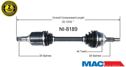 Front Left Side Cv Shaft Axle for Nissan Altima 02-03 Maxima 07-08 A/T NI-8189