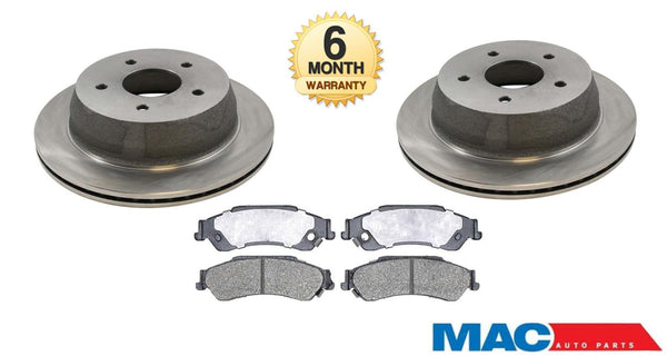 Rear Brake Rotor & Ceramic Rear Pads Fits GM SUV & S10 Rear Wheel Drive Disc