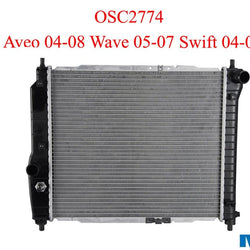 Radiador de refrigeración OSC 2774 compatible con Aveo Swift Wave sin CA