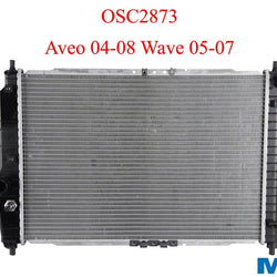 Radiador de refrigeración OSC 2873 compatible con Aveo Wave con CA