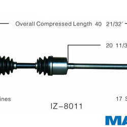 Nuevo eje de transmisión CV para Isuzu Vehicross 99-01 lado del conductor delantero
