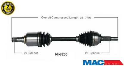 Passengers Side NEW AXLE NI8230 CV Joint Axle Shaft Fits 07-08 Maxima 3.5L