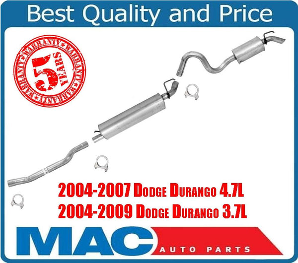 For Durango 4.7L 04-07 & 3.7L 04-09 Front Extension Pipe Middle and Rear Muffler