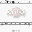 Radiador CSF 3100 - 1 fila Tanque de plástico Núcleo de aluminio Legecy Outback Baja 