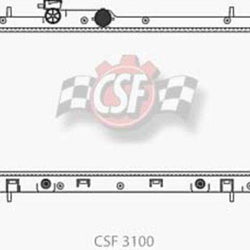 Radiador CSF 3100 - 1 fila Tanque de plástico Núcleo de aluminio Legecy Outback Baja 