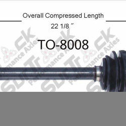 TO-8008 CV Axle Shaft - New, Front-Left/Right Fits 91-97 Previa AWD Front