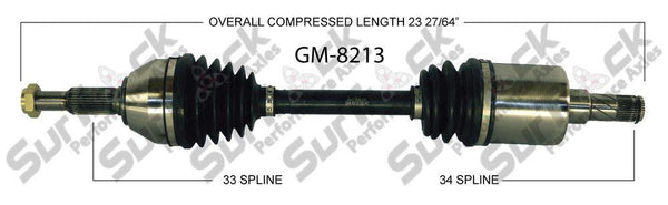 GM-8213 CV Axle Shaft - New, Front Left D/S With 5T45MI M/T Must Call & Check