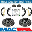 For 00-08 Focus Rear Drum Wheel Bearing Brake Shoe Springs & Wheel Cylinders Kit