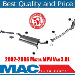 02-06 MPV Van New Middle Muffler and Rear Tail Pipe Muffler 56158 54400