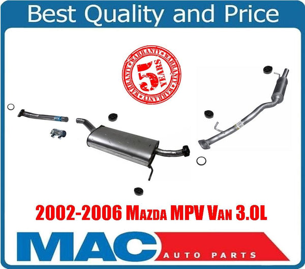 02-06 MPV Van New Middle Muffler and Rear Tail Pipe Muffler 56158 54400