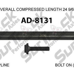 AD-8131 CV Axle Shaft - New, Front Left 07-10 Fits A8 Quattro 4.2L D/S Front