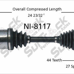 NI-8117 CV Axle Shaft - New, Front Left Touring Model Manual Transmission G20 T